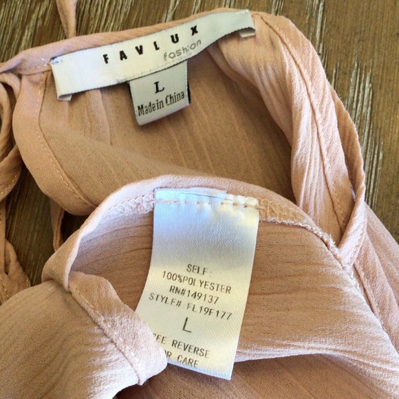 Favlux Fashion Womens Pink Ruffled Swing Halter Cami Top Size Large - Picture 5 of 5